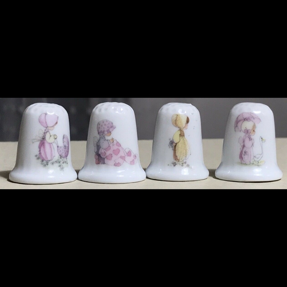 Vintage Precious Moments Set of 4 Thimbles